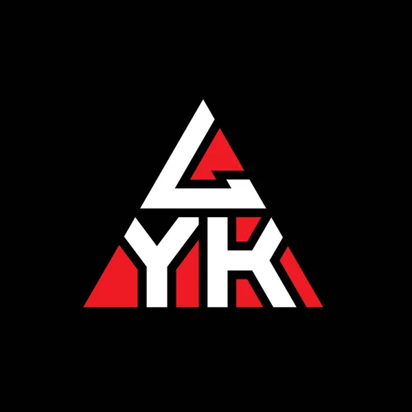 Lyk Σχέδιο Λογότυπο Τριγωνικό Γράμμα Σχήμα Τριγώνου Μονόγραμμα Σχεδίασης Τριγώνου — Διανυσματικό Αρχείο