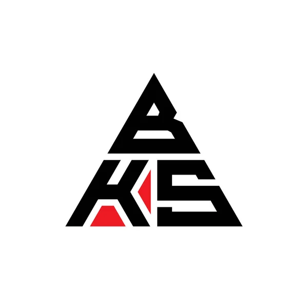 Návrh Trojúhelníkového Písmene Bks Trojúhelníkovým Tvarem Bks Trojúhelník Logo Design — Stockový vektor