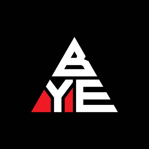 Bye Triangle Letter Logo Design Triangle Shape Bye Triangle Logo — Stock Vector