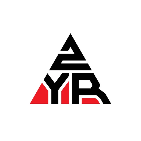 Diseño Logotipo Letra Triangular Zyr Con Forma Triángulo Monograma Diseño — Archivo Imágenes Vectoriales