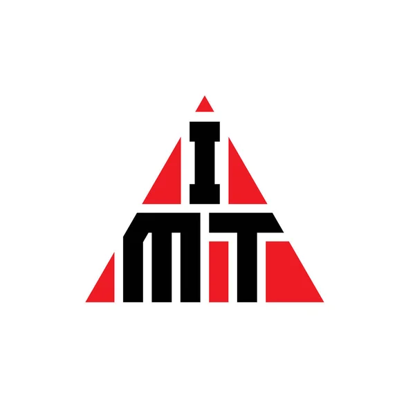 Imt三角形字母标识设计与三角形形状 Imt三角形徽标设计 Imt三角形矢量标识模板与红色 Imt三角标识简单 豪华的标志 — 图库矢量图片