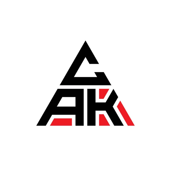 Cak Triangle Lettre Logo Design Avec Forme Triangle Cak Triangle — Image vectorielle
