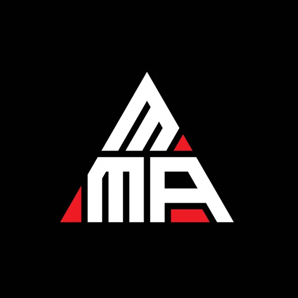 Diseño Del Logotipo Letra Del Triángulo Mma Con Forma Triángulo — Vector de stock