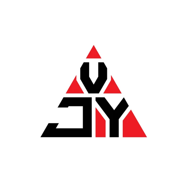 Vjy Triangle Lettre Logo Design Avec Forme Triangle Vjy Triangle — Image vectorielle