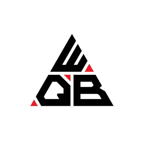 Wqb Dreieck Buchstabe Logo Design Mit Dreieck Form Wqb Dreieck — Stockvektor