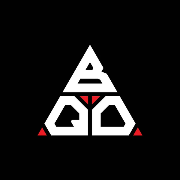 Bqo Triangel Bokstav Logotyp Design Med Triangel Form Bqo Triangel — Stock vektor
