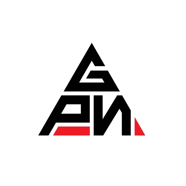 Logo Trójkąta Gpn Kształcie Trójkąta Logo Trójkąta Gpn Projekt Monogram — Wektor stockowy
