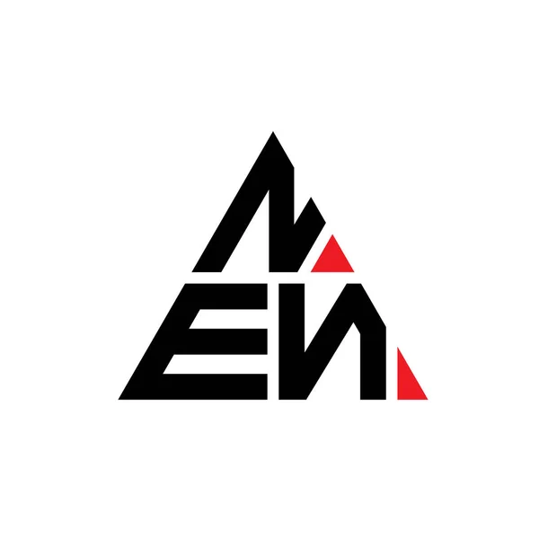 Nen Triangle Lettre Logo Design Avec Forme Triangle Monogramme Nen — Image vectorielle