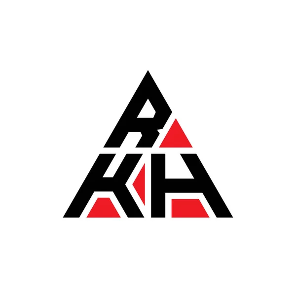 Üçgen Şekilli Rkh Üçgen Harf Logosu Tasarımı Rkh Üçgen Logo — Stok Vektör