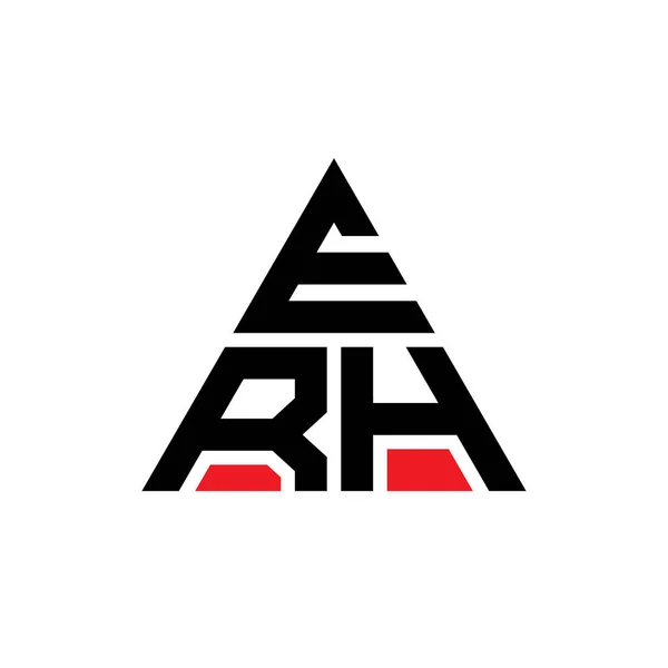 Erh三角形字母标识设计与三角形形状 Erh三角形标志设计单字 Erh三角形矢量标识模板与红色 Erh三角标识简单 豪华的标志 — 图库矢量图片