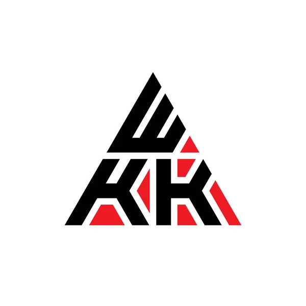 Design Logotipo Letra Triangular Wkk Com Forma Triângulo Monograma Projeto — Vetor de Stock