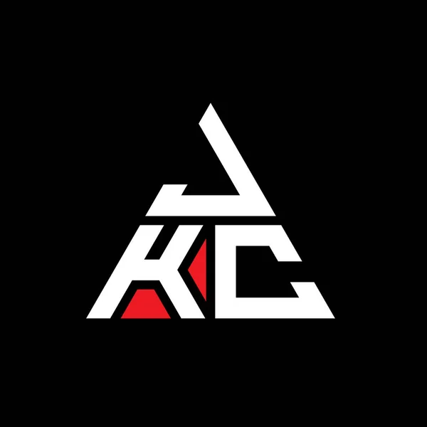 Jkc Triangle Letter Logo Design Triangle Shape Jkc Triangle Logo — Stock Vector