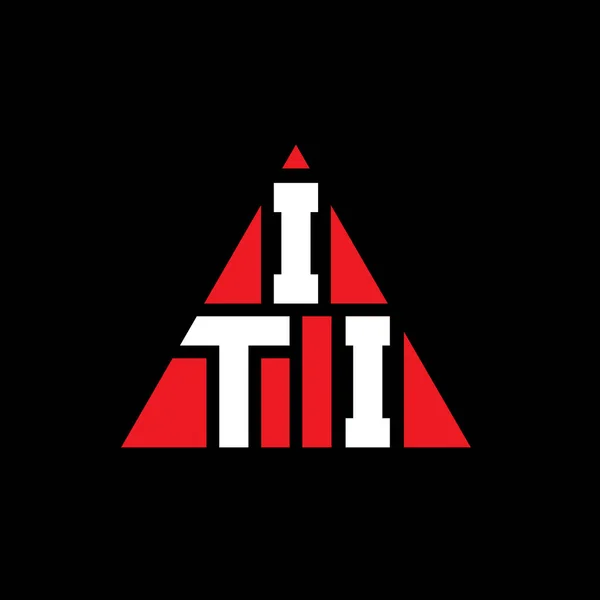 Iti Triangel Bokstav Logotyp Design Med Triangel Form Iti Triangel — Stock vektor