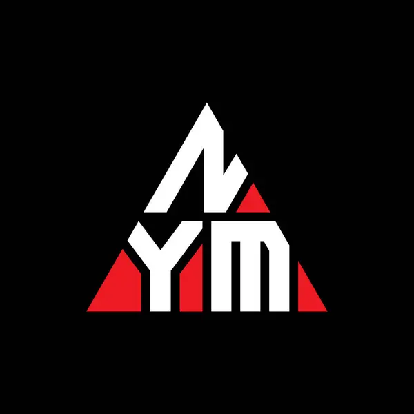 Üçgen Şekilli Nym Üçgen Harf Logosu Tasarımı Nym Üçgen Logo — Stok Vektör