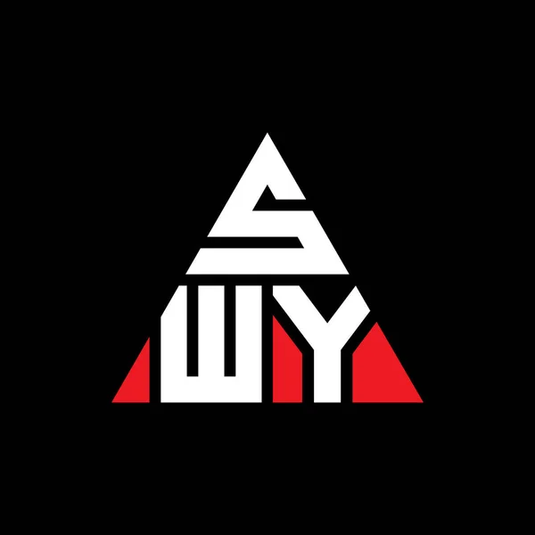 Trójkątna Konstrukcja Logo Litery Swy Kształcie Trójkąta Logo Trójkąta Swy — Wektor stockowy