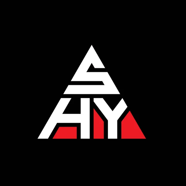 Diseño Logotipo Letra Triángulo Shy Con Forma Triángulo Diseño Del — Archivo Imágenes Vectoriales