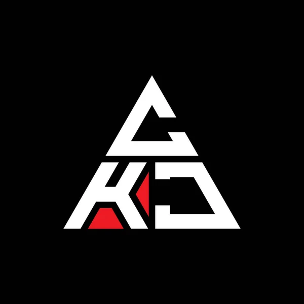 Ckj Triangle Letter Logo Design Triangle Shape Ckj Triangle Logo — Stock Vector
