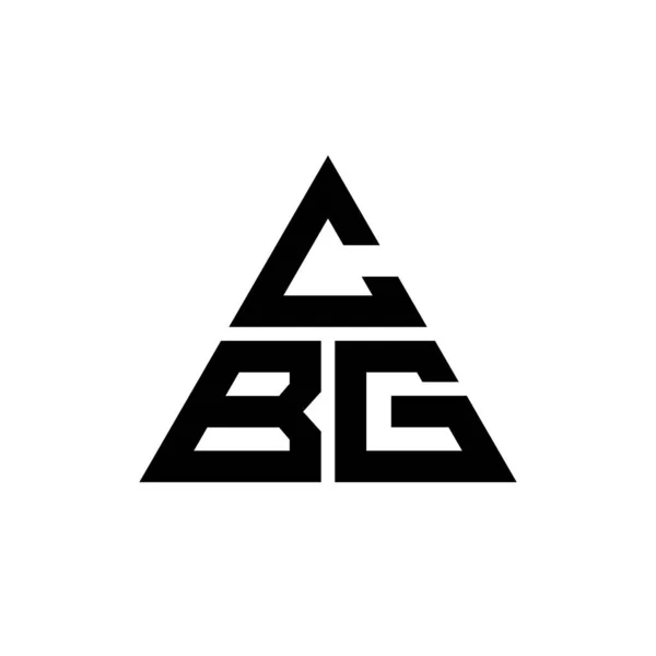 Design Del Logo Della Lettera Triangolo Cbg Con Forma Triangolare — Vettoriale Stock