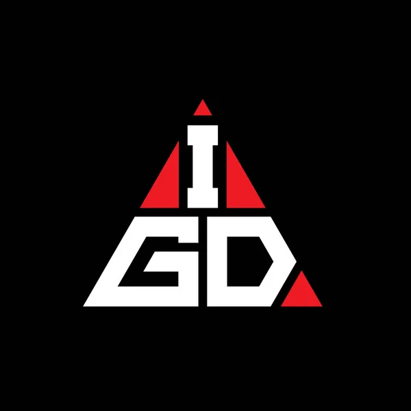 Igd Driehoekig Logo Met Driehoekige Vorm Igd Driehoekig Logo Ontwerp — Stockvector