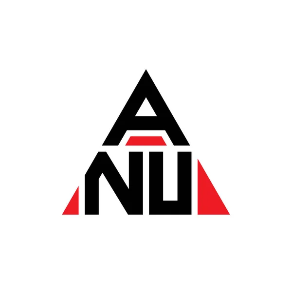 Anu Triangle Letter Logo Design Triangle Shape Anu Triangle Logo — Stock Vector