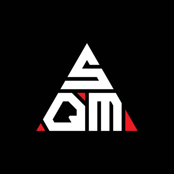 Projekt Logo Litery Trójkąta Sqm Kształcie Trójkąta Monografia Logo Trójkąta — Wektor stockowy