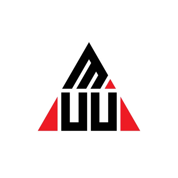 Muu Triangle Letter Logo Design Triangle Shape Muu Triangle Logo — Stock Vector