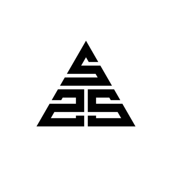 Szs Triangel Bokstav Logotyp Design Med Triangel Form Szs Triangel — Stock vektor