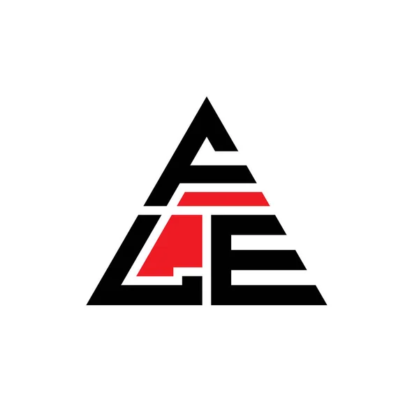Fle Driehoek Letter Logo Ontwerp Met Driehoek Vorm Fle Driehoek — Stockvector