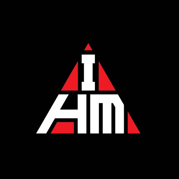 Diseño Del Logotipo Letra Del Triángulo Ihm Con Forma Triángulo — Archivo Imágenes Vectoriales