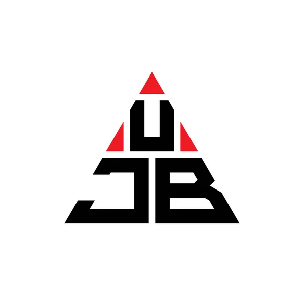Diseño Del Logotipo Letra Triangular Ujb Con Forma Triángulo Monograma — Archivo Imágenes Vectoriales