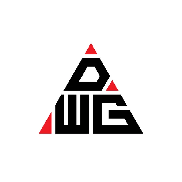 Dwg Triangle Letter Logo Design Triangle Shape Dwg Triangle Logo — Stock Vector