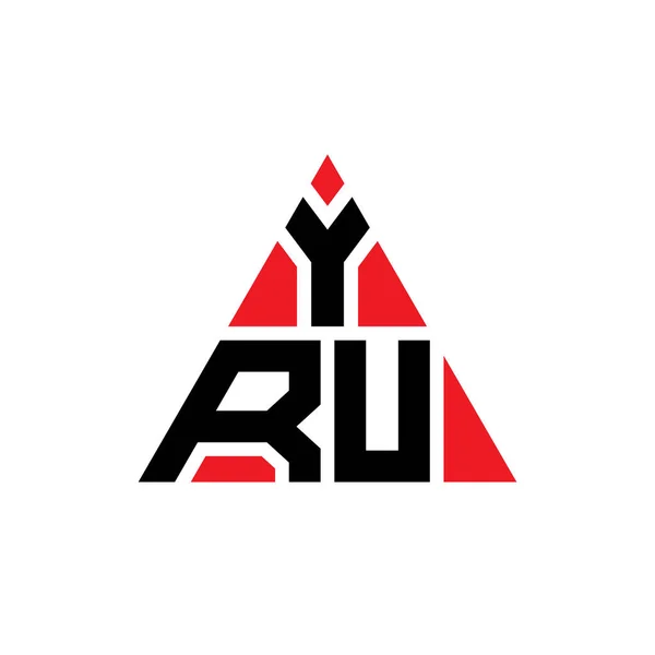 Yru Triangle Letter Logo Design Triangle Shape Yru Triangle Logo — Stock Vector