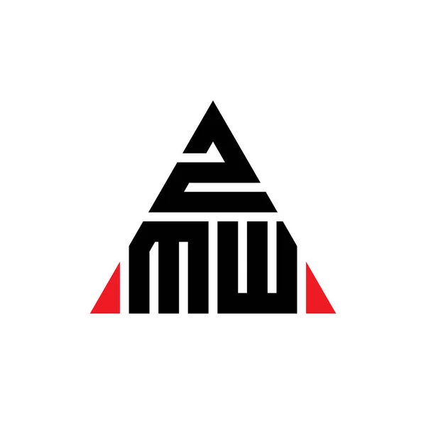 Zmw Triangle Letter Logo Design Triangle Shape Zmw Triangle Logo — Stock Vector