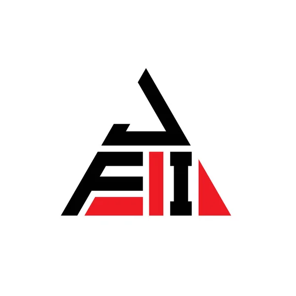 Jfi Triangel Bokstav Logotyp Design Med Triangel Form Jfi Triangel — Stock vektor
