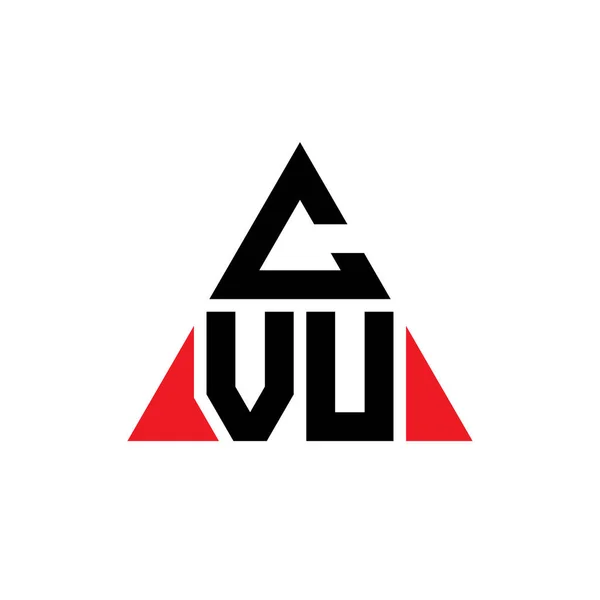 Cvu Triangle Letter Logo Design Triangle Shape Cvu Triangle Logo — Stock Vector