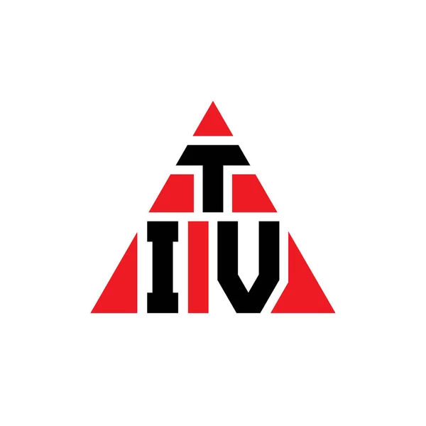 Üçgen Şekilli Tiv Üçgen Harf Logosu Tasarımı Tiv Üçgen Logo — Stok Vektör