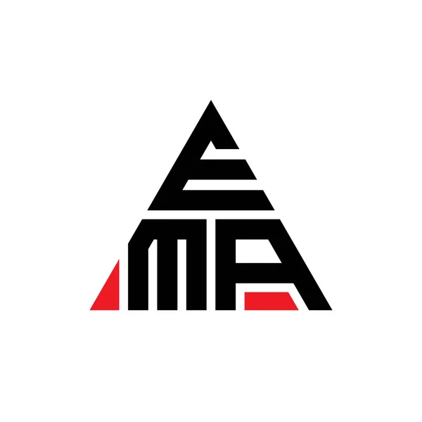 Ema Triangle Letter Logo Design Triangle Shape Ema Triangle Logo — Stock Vector