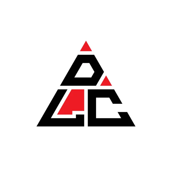 Dlc Driehoekig Logo Met Driehoekige Vorm Dlc Driehoek Logo Ontwerp — Stockvector
