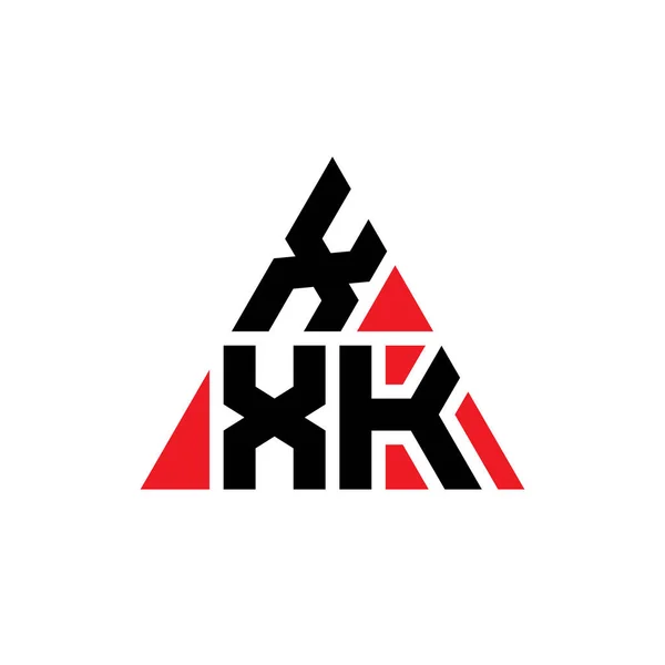 Üçgen Şekilli Xxk Üçgen Harf Logosu Tasarımı Xxk Üçgen Logo — Stok Vektör