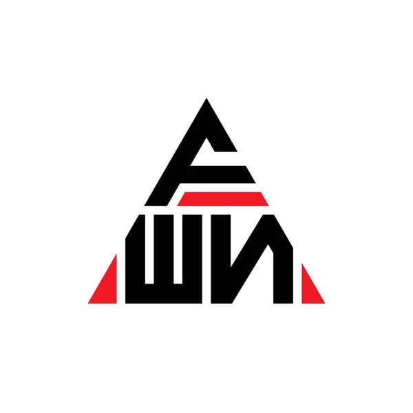 Fwn Triangle Letter Logo Design Triangle Shape Fwn Triangle Logo — Stock Vector