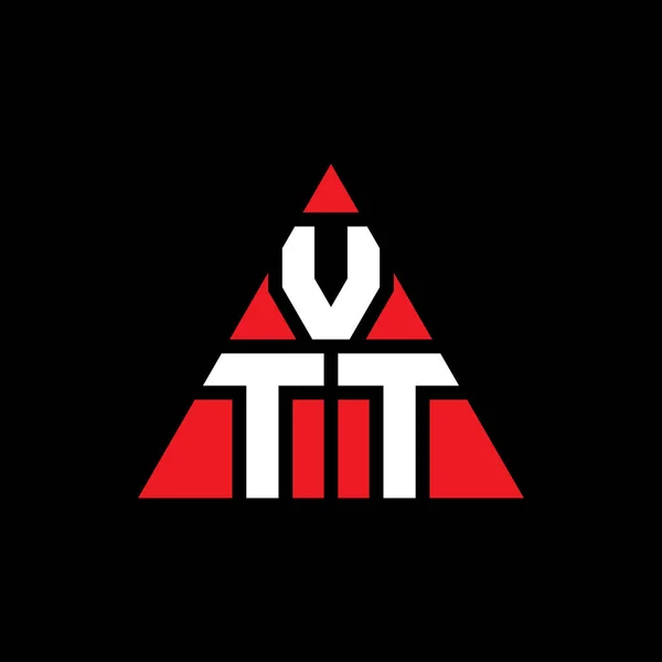Üçgen Şekilli Vtt Üçgen Harf Logosu Tasarımı Vtt Üçgen Logo — Stok Vektör