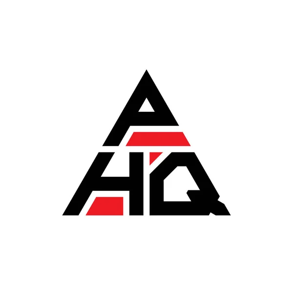 Diseño Del Logotipo Letra Del Triángulo Phq Con Forma Triángulo — Archivo Imágenes Vectoriales