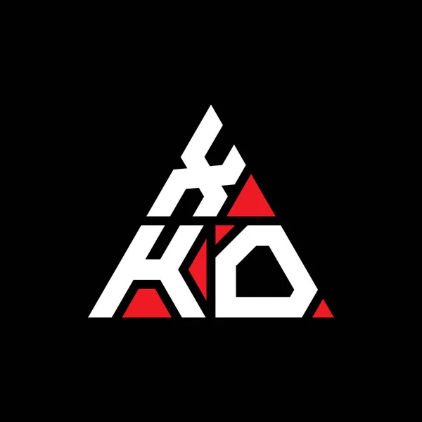 Xko 삼각형 디자인 삼각형 Xko 삼각형 디자인 모노그램 Xko 삼각형 — 스톡 벡터