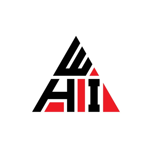 Whi三角形字母标志设计与三角形形状 Whi三角形标志设计单字 Whi三角形矢量标识模板与红色 Whi三角徽标简单 Whi — 图库矢量图片