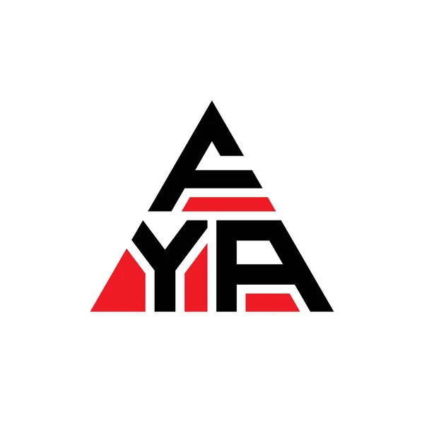 Diseño Del Logotipo Letra Del Triángulo Fya Con Forma Triángulo — Archivo Imágenes Vectoriales