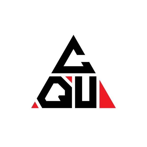 Cqu Háromszög Betűs Logó Design Háromszög Alakú Cqu Háromszög Logó — Stock Vector