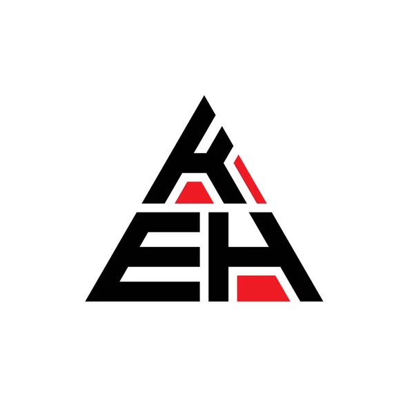 Üçgen Şekilli Keh Üçgen Harf Logosu Tasarımı Keh Üçgen Logo — Stok Vektör