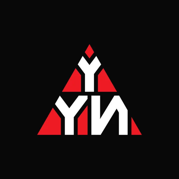 Návrh Trojúhelníkového Písmene Yyn Trojúhelníkovým Tvarem Yyn Trojúhelník Logo Design — Stockový vektor