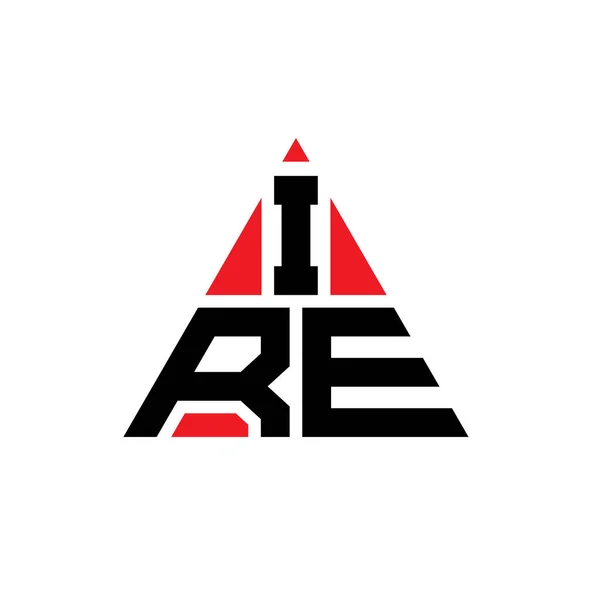 Ire Triangel Bokstav Logotyp Design Med Triangel Form Ire Triangel — Stock vektor
