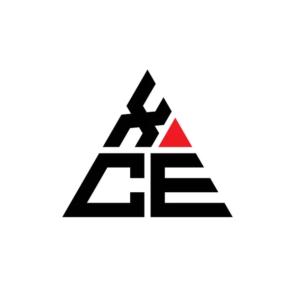 Xce Driehoekig Logo Met Driehoekige Vorm Xce Driehoek Logo Ontwerp — Stockvector